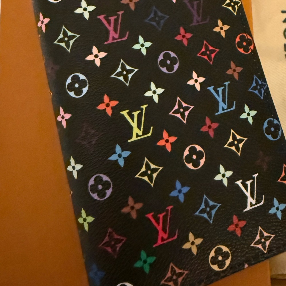Louis Vuitton Multicolor Monogram Black Canvas Passport Cover